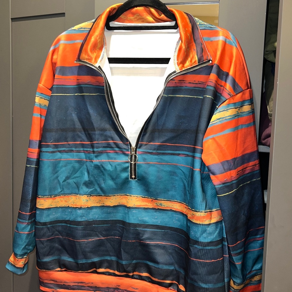 Sunset Colored Quarter Zip Long Sleeve